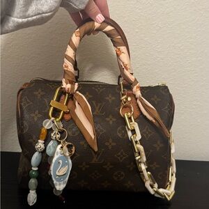 Louis Vuitton Monogram Speedy 25 Top Handle Bag in Brown